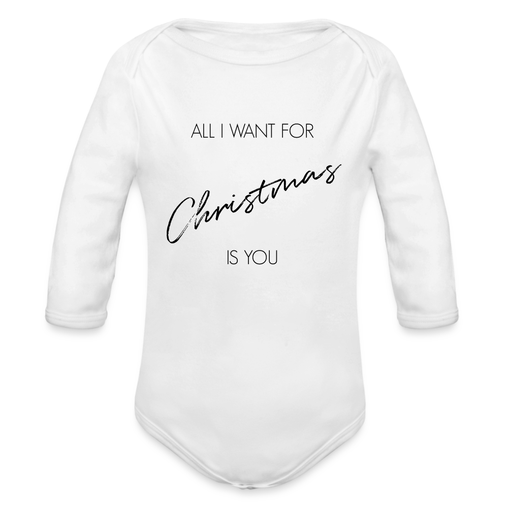 All I Want For Christmas - Langarm Body - Weiß