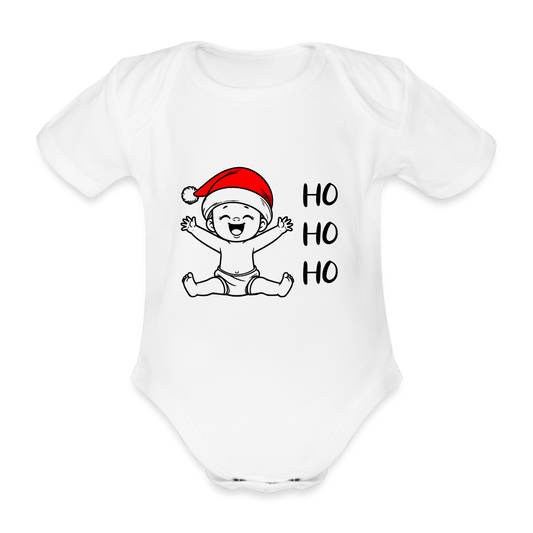 HO HO HO! Weihnachtsbody - Kurzarm Body - Weiß