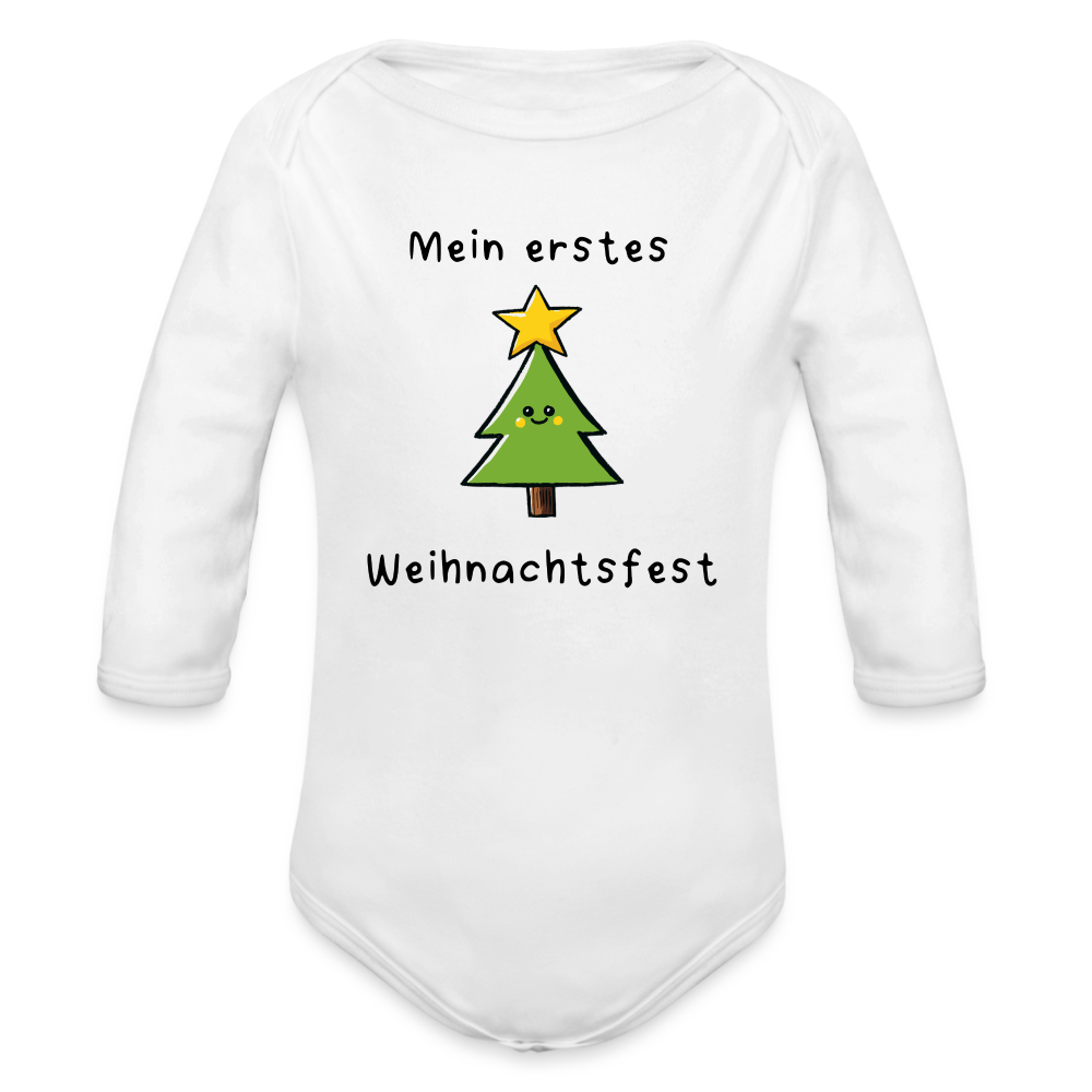 Mein erstes Weihnachtsfest - Langarm Body - Weiß